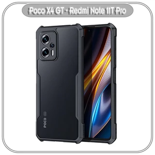 Ốp lưng cho Xiaomi Poco X4 GT - Redmi Note 11T Pro, Note 12T Pro chống sốc trong viền nhựa dẻo XunDD - hàng nhập khẩu