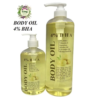 Chai 1 lít Body Oil 4% BHA - Dưỡng Ẩm Da & Giúp Da Săn Chắc