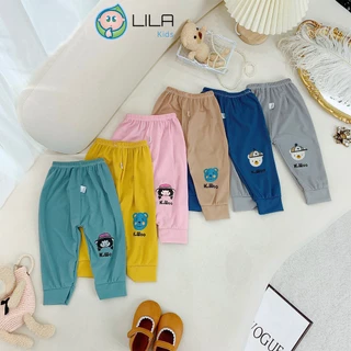 quần dài cho bé trai bé gái LILIKIDS quần dài thun gân cho bé QCD13