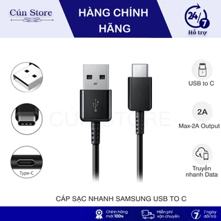 Cáp sạc Samsung Note 9/Note 8/S9 USB to C dài 1m, siêu bền chính hãng | Bảo hành 6 tháng