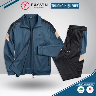 Bộ quần áo thể thao nam Fasvin BT22547.HN vải thun 01 lớp co giãn thoải mái