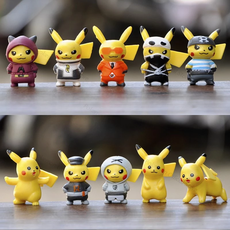 Set 10 Mô Hình Đồ Chơi Nhân Vật Pikachu Người Nhện Hulk 2022 Bằng Pvc