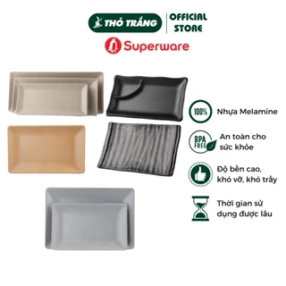 Dĩa chữ nhật nhựa nhám Nhà Hàng Hàn Quốc Srithai Superware đa dạng mẫu mã, màu sắc