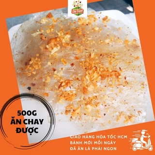 Bánh Tráng Trộn Tỏi Ăn Chay Miếng Vuông Siêu Mỏng Túi Zip 500G Chifood92