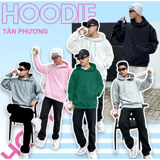 Áo Hoodie trơn nhiều màu Form rộng 100% Cotton REW