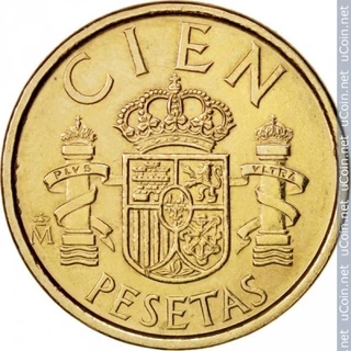 Đồng xu sưu tầm 100 pesetas tây ban nha 1982-1990