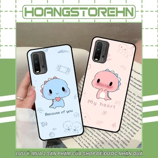 Ốp Xiaomi Redmi 9T / Poco M3 in hình in couple khủng long chibi cute dễ thương