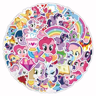 Bộ 60 Miếng Dán Trang Trí Vali / Điện Thoại Chống Thấm Nước Họa Tiết Hoạt Hình My Little Pony Dễ Thương