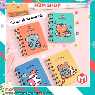 Sổ tay lò xo mini hình con vật cute dễ thương không có dòng kẻ khổ A7 dày 80 tờ (10.5 * 8cm)