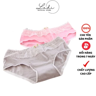 Quần Lót Cotton Nữ Viền Ren Cao Cấp Thiết Kế Mềm Mại Thoáng Mát Ladi-103