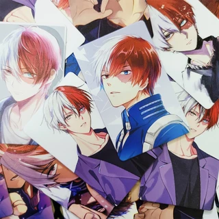 [ PHOTOCARD ] Thẻ Card Bo Góc Nhân Vật Shoto Todoroki Trong Anime My Hero Academia  - Giấy Bìa Cứng - Có Màng Cán