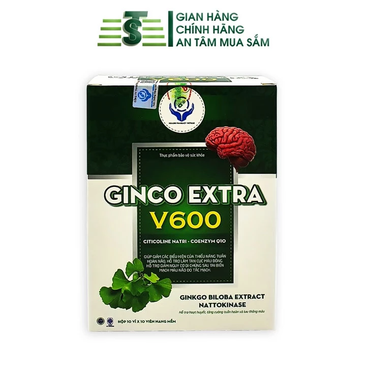 Viên Uống Bổ Não Giúp Hoạt Huyết Dưỡng Não Ngừa Tai Biến Tăng Lưu Thông Máu Lên Não Và Làm Tan Máu Đông Ginko Extra V600