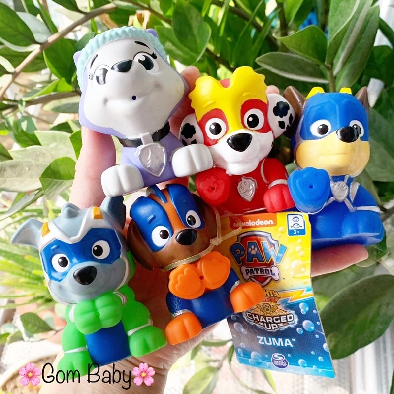 Biệt đội 5 chó cứu hộ cao su phun nước PAW PATROL thả bồn tắm cho bé