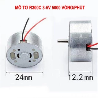 Mô Tơ Mini R300C 5500rpm DC 3V - 6V Động cơ dùng được tấm pin mặt trời