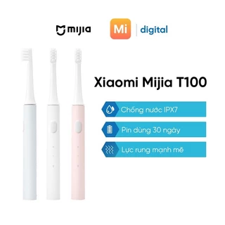 Bàn chải điện xiaomi Mijia T100 pin sạc kháng nước ipx7 bảo vệ nướu bàn chải đánh răng điện nhẹ 46g