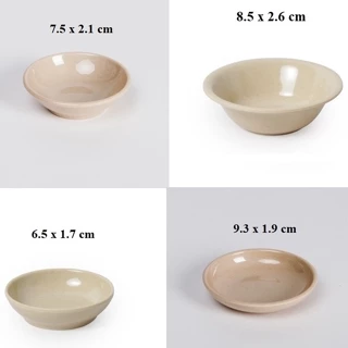 Chén đựng nước chấm, gia vị tròn nhựa Melamine màu Nâu