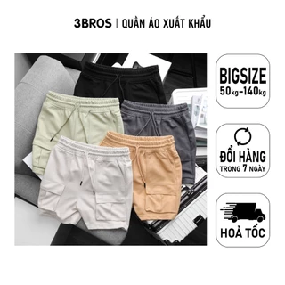 Quần Short Nam lưng thun túi hộp , form quần unisex , bigsize 100kg  - 3bros quan ao xuat khau