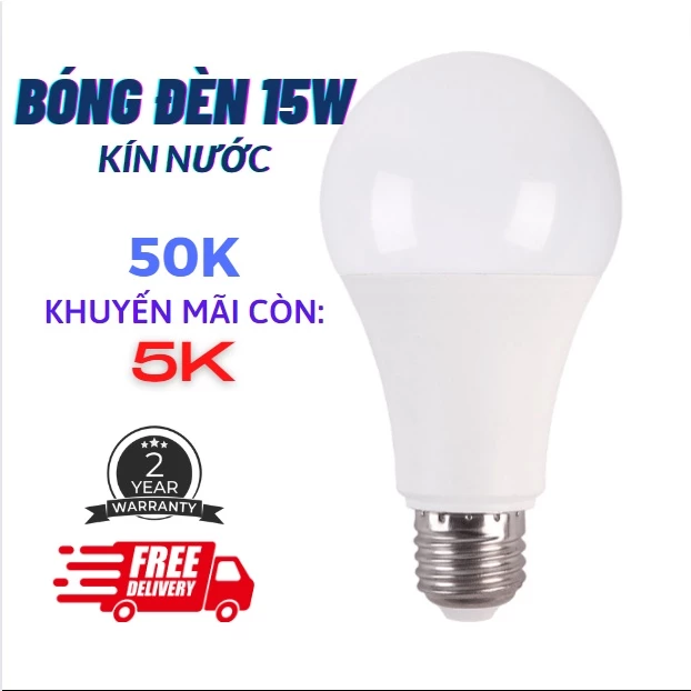 [COMBO 10] Đèn led, BÓNG BÚP TRÒN 15w/12w/9w/7w/5w/3w  công suất đủ bảo hành 12 tháng -Loại tốt