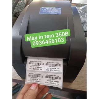 Máy in tem mã vạch Xprinter XP 350B in đơn Shopee, in vận đơn các bên giao hàng. Máy in nhiệt khổ giấy A7