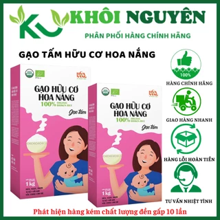 Gạo tấm hữu cơ Hoa Nắng hộp 1kg - Hút chân không