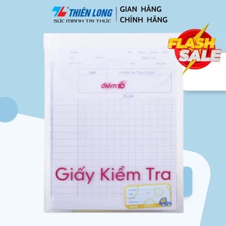 Giấy kiểm tra Điểm 10 TP-GKT02 - Túi 20 tờ đôi và 6 tờ đơn/xấp - 4 Ô ly 2,5 x 2,5 mm