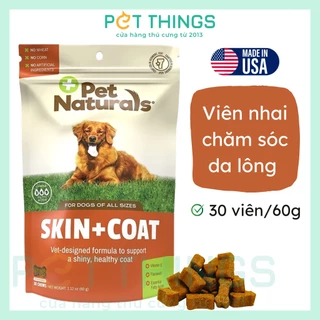 Pet Naturals Skin + Coat 30 viên ăn chăm sóc da lông cho chó