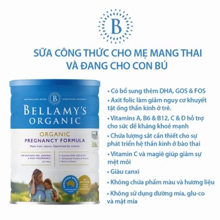 Sữa bột Bellamy’s Organic Pregnancy Formula 900g chính hãng - sữa bầu hữu cơ