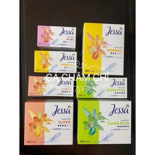 Tampon Jessa Đức đủ size, date mới nhất - băng vệ sinh ống / nút chuẩn Đức