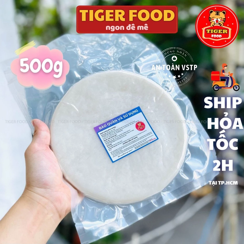 Bánh tráng phơi sương 500g TIGER FOOD Đặc sản Tây Ninh sử dụng được cho nhiều món ăn vặt,dẻo thơm ngon