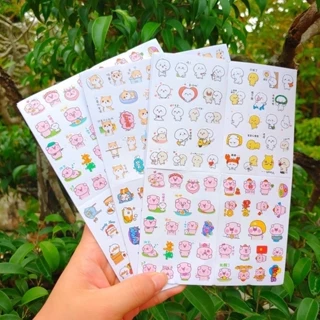 Sticker cute trang trí dán vở, bình nước, bút nước siêu dễ thương cho bé yêu