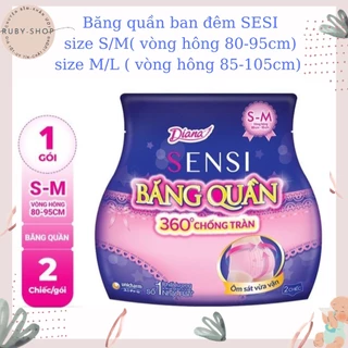 Băng vệ sinh ban đêm sensi dạng quần, vệ sinh chống tràn size S-M, M-L  2chiếc/gói