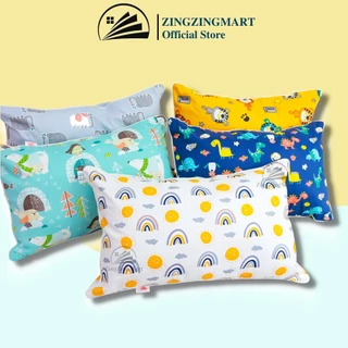 Gối trẻ em cotton 100% 30x50cm ZingZingMart, gối cho bé 2 đến 10 tuổi mềm mát thấm mồ hôi