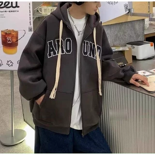 Áo khoác nỉ hoodie URO UND Unisex - Hoodie zip form rộng có mũ dáng suông basic ulzzang nam nữ HOT