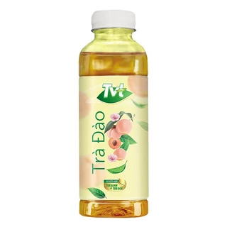 Trà Đào TVT Chai 450Ml Tinh Chất Trà Xanh, Trà Đen