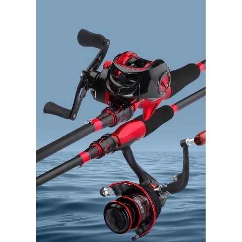 Cần câu máy lure MANFENG 2 khúc cần đứng và ngang độ cứng M dài 1m65,1m8,2m1