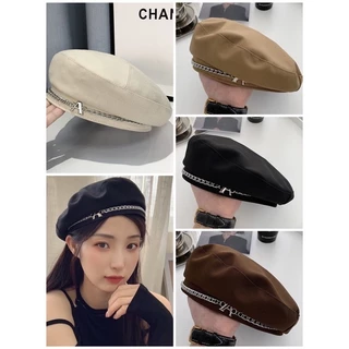 MŨ NỒI,BERET KAKI XỊN DÂY CHỮ A THỜI TRANG NAM NỮ