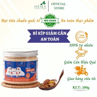 Ngũ Cốc Ăn Kiêng Giảm Cân Hena 200G Từ Nguyên Liệu Hữu Cơ Cao Cấp, Bột Ngũ Cốc Giảm Cân Tinh Chế Cao Cấp Chuẩn Iso 22000