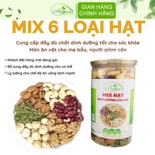 Hạt Dinh Dưỡng mix 6 loại hạt 500g Đã Sấy Chín Ăn Liền - Hạt Nhập Khẩu Cao Cấp siêu ngon