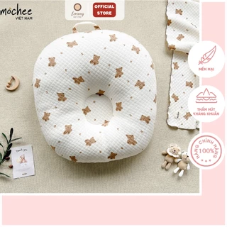 Gối Chống Trào Ngược Cho Bé 2 Mặt MOCHEE/MONONA 70*70cm Chất Liệu Cotton Mềm Mại, vỏ gối tháo rời