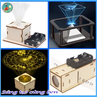 Đồ chơi giáo dục - Bộ lắp ghép Hộp chiếu phim 3D, Kính thiên văn, Đèn ngủ, Đồ chơi sáng tạo khoa học