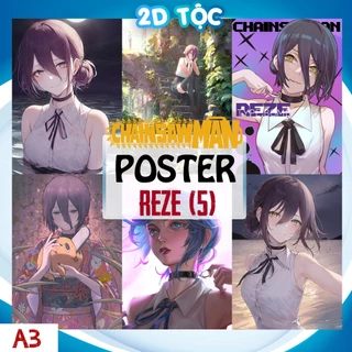 Tranh Poster A3 Dán Tường Reze (5) Anime Manga Chainsaw Man - 2D Tộc Shop