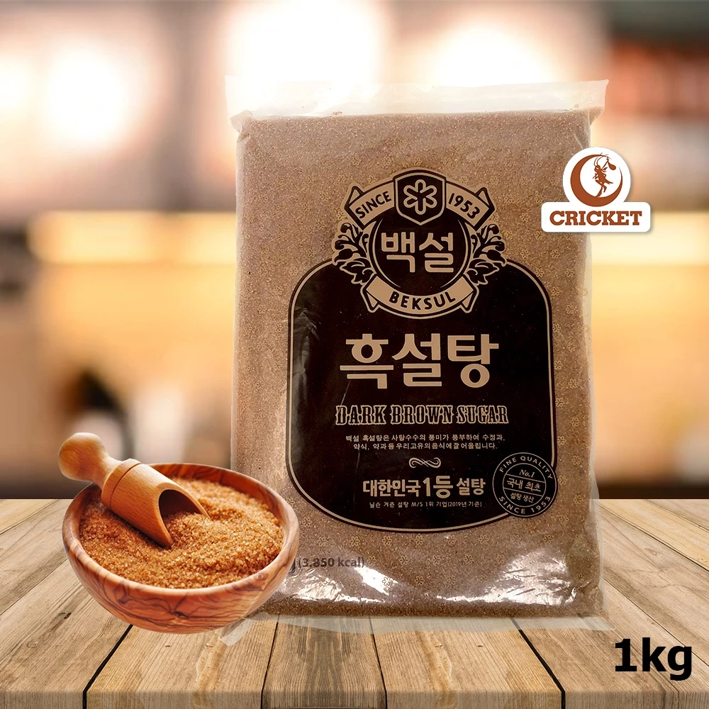 Đường đen Hàn Quốc Beksul (Túi 1Kg) - Trộn trân châu, làm sữa tươi trân châu đường đen thơm ngon