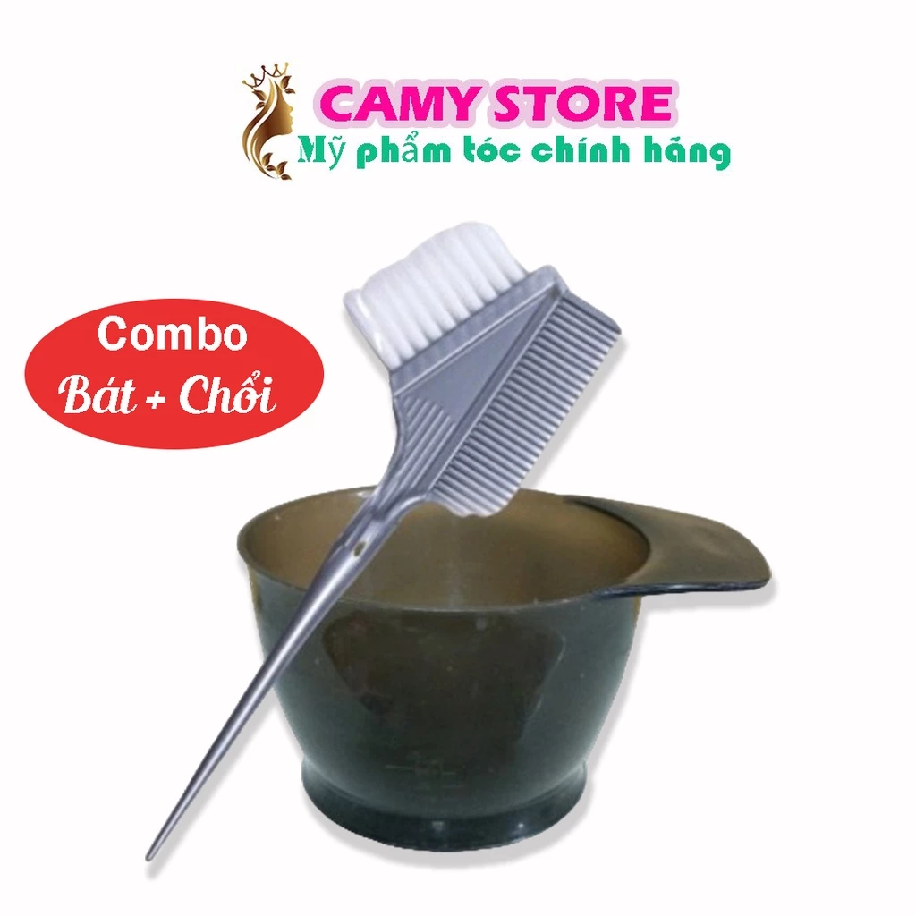 Combo Lược Nhuộm Tóc Và Bát Đựng Thốc Nhuộm,Kem Ép Duỗi Tóc Chính Hãng Camy Store