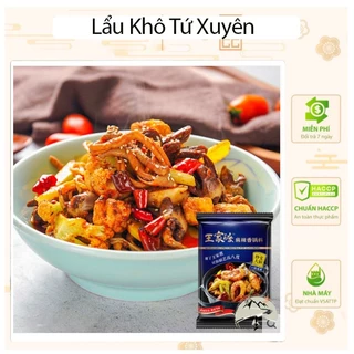 Lẩu khô Tứ Xuyên, gói gia vị lẩu khô Tứ Xuyên món xào vị cay tê - gói 200gr