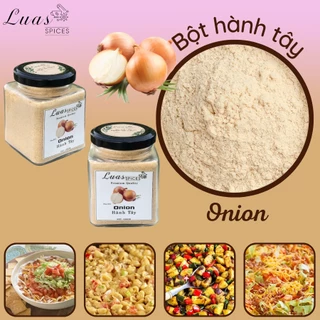 Bột hành tây - Onion Powder -  Lọ thủy tinh 200ml - Gia vị hữu cơ Á Âu