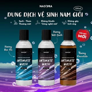 Dung dịch vệ sinh nam NASORA hương thơm nam tính, khử mùi CÔNG NGHỆ MỚI chai 100ml