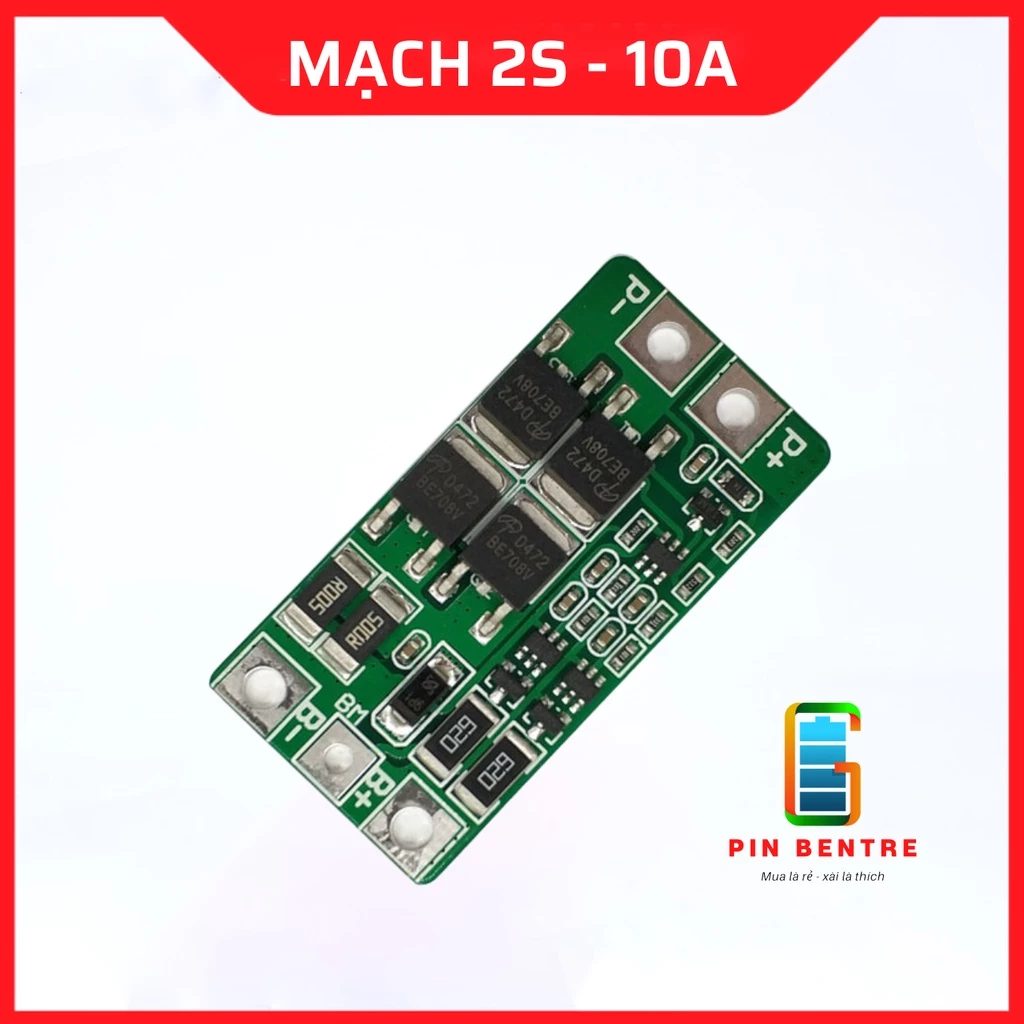 Mạch 2S 6.4V/7.3V- 10A  Sạc và Bảo vệ Pin Sắt có cân bằng [PBT247]