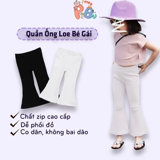 Quần Dài Bé Gái Ống Loe Vải Zip Co Dãn Mạnh, Dễ Phối Đồ - BabyBoo - PiBo Store-LD