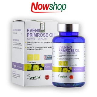 Viên uống tinh dầu hoa anh thảo Careline Evening Primrose Oil hỗ trợ đẹp da giúp cân bằng và điều hòa nội tiết tố nữ