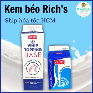 Kem béo thực vật Rich lùn 454g/ Rich Base 907g - hàng đông lạnh giao hỏa tốc HCM